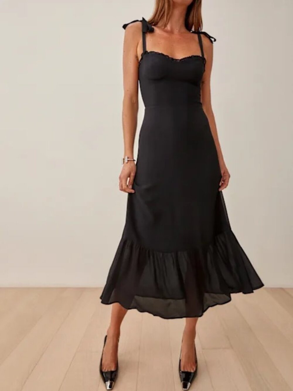 Reformation Nikita Dress - Black - Size 6